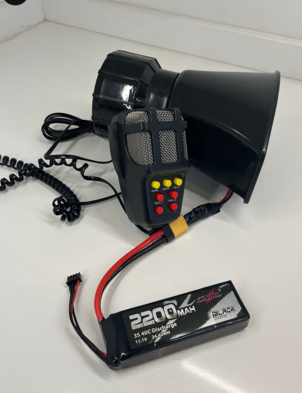 Battery powered loud speaker